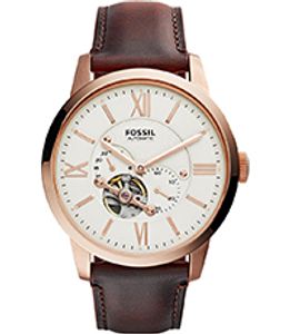 Horlogeband Fossil ME3105 Leder Bruin 22mm