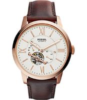 Horlogeband Fossil ME3105 Leder Bruin 22mm