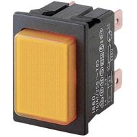 Marquardt 1660.0201 1660.0201 Drukschakelaar 250 V/AC 16 A 2x uit/aan Continu Oranje (l x b) 25 mm x 33 mm IP40 1 stuk(s)