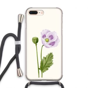 Purple poppy: iPhone 7 PLUS Transparant Hoesje met koord