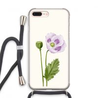 Purple poppy: iPhone 7 PLUS Transparant Hoesje met koord