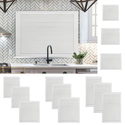 VidaXL Kastdeur met lamellen 69x39,4 cm massief grenenhout wit