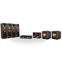 Klipsch: RP-8060FA 7.2.4 DOLBY ATMOS® HOME THEATER SYSTEM - Walnoot - thumbnail