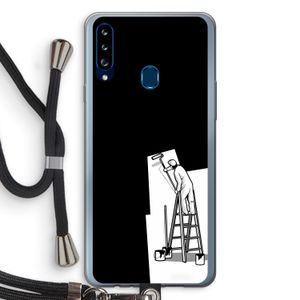 Musketon Painter: Samsung Galaxy A20s Transparant Hoesje met koord