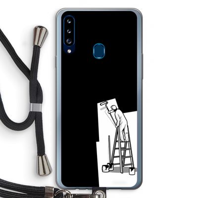Musketon Painter: Samsung Galaxy A20s Transparant Hoesje met koord