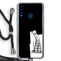 Musketon Painter: Samsung Galaxy A20s Transparant Hoesje met koord