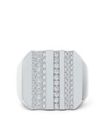 De Beers Jewellers chevalière RVL en or blanc 18ct sertie de diamants