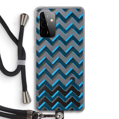 Onderbroken lijn: Samsung Galaxy A72 5G Transparant Hoesje met koord