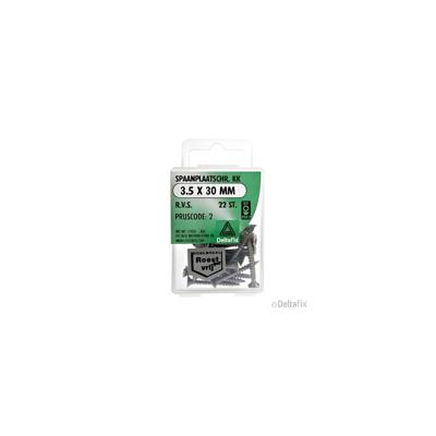 Spaanpl.schr. rvs 3.5x30mm 22st - Deltafix