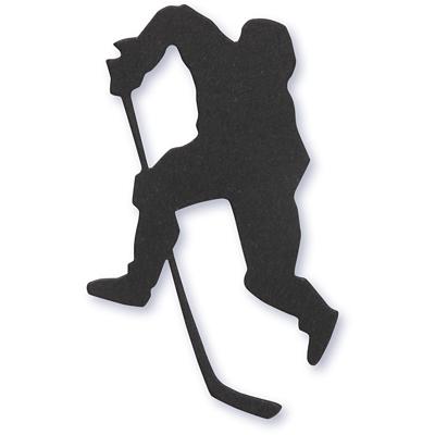 Creativ Company Label, ijshockey speler, afm 54x64 mm, zwart, 10 stuk/ 1 doos
