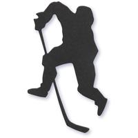 Creativ Company Label, ijshockey speler, afm 54x64 mm, zwart, 10 stuk/ 1 doos