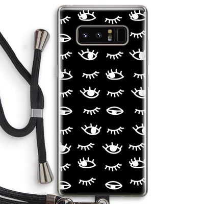 Eye pattern #3: Samsung Galaxy Note 8 Transparant Hoesje met koord