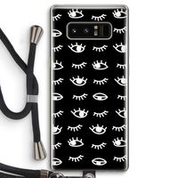 Eye pattern #3: Samsung Galaxy Note 8 Transparant Hoesje met koord