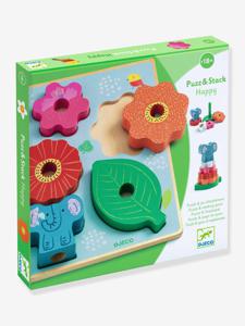 DJECO Puzz & Stack Flower Wooden Stacking Puzzle Vormpuzzel 7 stuk(s) Flora