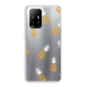 Ananasjes: Oppo A94 5G Transparant Hoesje