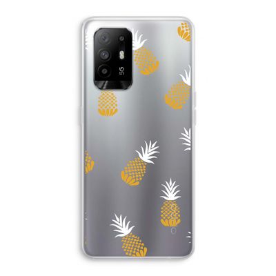 Ananasjes: Oppo A94 5G Transparant Hoesje