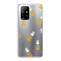 Ananasjes: Oppo A94 5G Transparant Hoesje