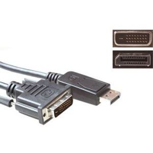 ACT AK3997 video kabel adapter 3 m DisplayPort DVI-D Zwart
