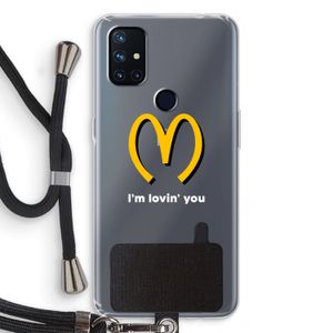 I'm lovin' you: OnePlus Nord N10 5G Transparant Hoesje met koord
