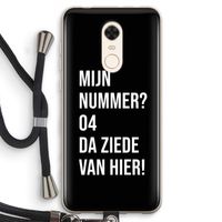 Da ziede van hier - Zwart: Xiaomi Redmi 5 Transparant Hoesje met koord