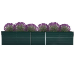 Plantenbak verhoogd 400x80x45 cm gegalvaniseerd staal groen