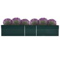 Plantenbak verhoogd 400x80x45 cm gegalvaniseerd staal groen