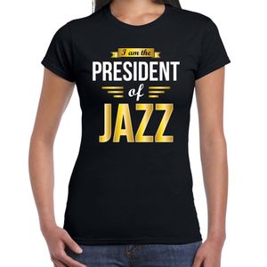 President of Jazz cadeau t-shirt zwart dames - Cadeau voor een Jazz muziek liefhebber