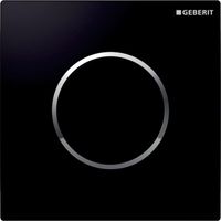 Geberit HyTouch urinoir stuursysteem pneumatisch met bedieningsplaat Sigma 10 zwart glans designring glansverchroomd 116.015.KM.1 - thumbnail