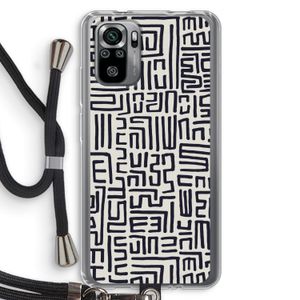 Moroccan Print: Xiaomi Redmi Note 10S Transparant Hoesje met koord