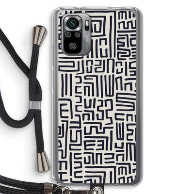 Moroccan Print: Xiaomi Redmi Note 10S Transparant Hoesje met koord