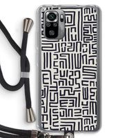 Moroccan Print: Xiaomi Redmi Note 10S Transparant Hoesje met koord
