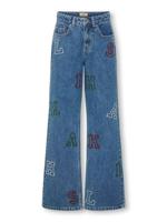 Kids ONLY winter jeansbroek meisjes - blauw - KogJuicy - wide leg fit
