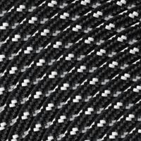 Strijkijzersnoer - Zwart Wit - stof - bestel 30 meter - elektriciteitssnoer 3 aderig - textielkabel 3x0.75m² - VDE gekeurd - maak je eigen unieke lamp!