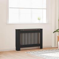 Radiatorafdekking 2 pcs Zwart 112 x 19 x 81.5 cm Bewerkt hout