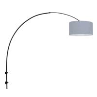 Steinhauer WandlampSparkled light zwart met lichtblauwe kap - 3931ZW