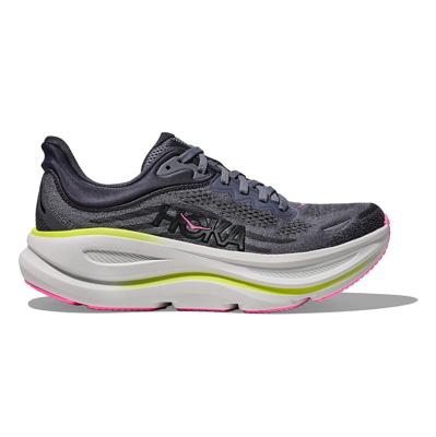Hoka Bondi 9 hardloopschoenen Charcoal Grey/Grey Skies dames