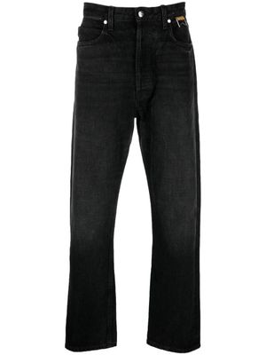 RHUDE jean droit à taille mi-haute - Noir