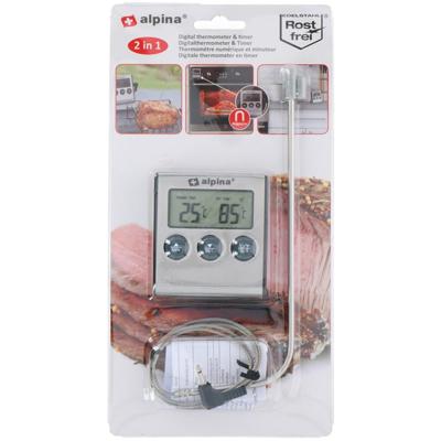 Alpina thermometer digitaal met timer