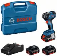 Bosch Blauw GDR 18V-200 Professional | Accu-slagschroevendraaier | 3 x 4.0 Ah accu + snellader | In L-Case - 0615990N0Y
