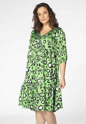 Yoek Jurk met steentjes | Groen | Maat 58/60