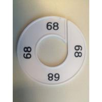 Maatring 9cm wit/zwart 68