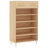 vidaXL Schoenenkast 60x35x105 cm bewerkt hout sonoma eikenkleurig