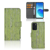 OPPO Reno6 5G Book Style Case Green Wood - thumbnail