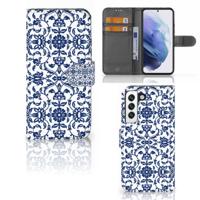 Samsung Galaxy S22 Hoesje Flower Blue Samsung Galaxy S22 Hoesje Flower Blue