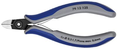 Knipex Precisie elektronica-zijsnijtang gebruineerd met meer-componentengrepen 125 mm - 7912125