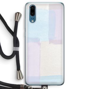 Square pastel: Huawei P20 Transparant Hoesje met koord