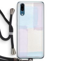 Square pastel: Huawei P20 Transparant Hoesje met koord