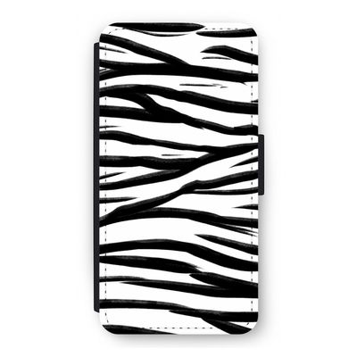 Zebra pattern: iPhone 12 Pro Flip Hoesje