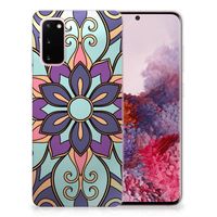 Samsung Galaxy S20 TPU Case Purple Flower - thumbnail