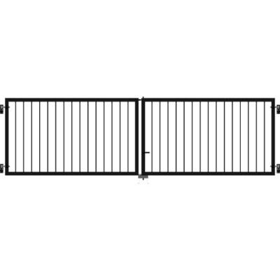 Dubbele Spijlenpoort Zwart 300 x 85 CM